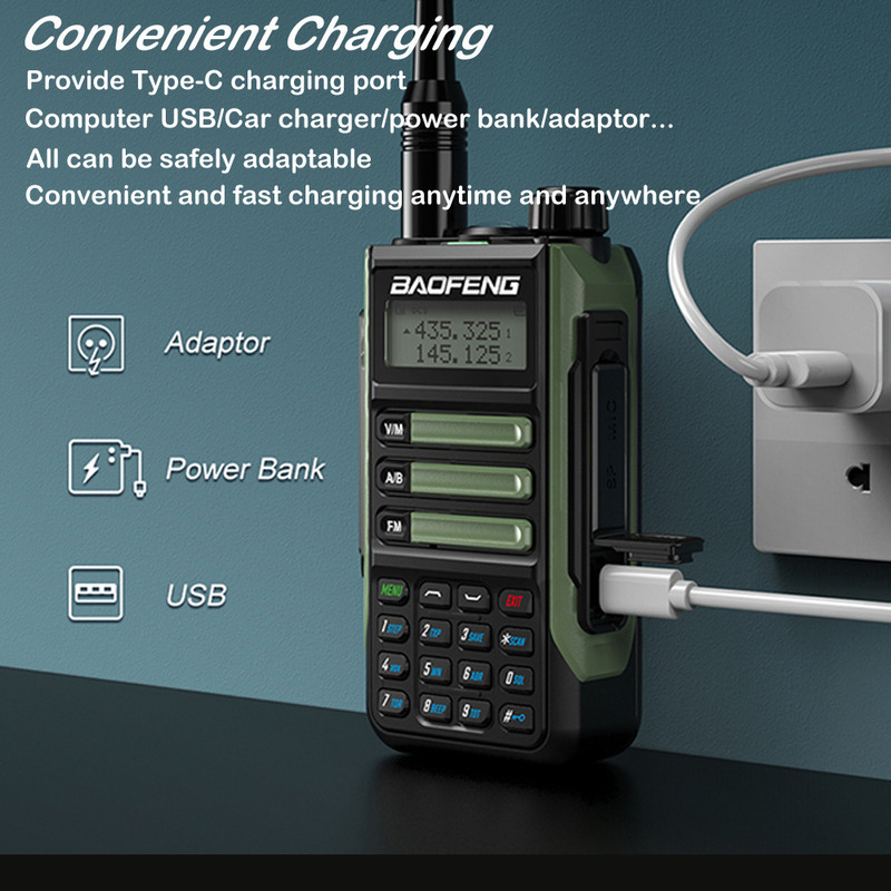 Baofeng UV 16 IP68 Waterproof 50Km Long Distance Dual Band 136 174 400 520MHz Walkie Talkie 220812