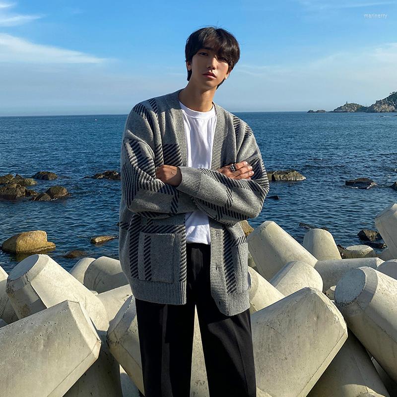 Men's Sweaters Autumn And Winter Sweater Male Cardigan Loose Casual Korean Plaid Line Men's Knit Coats Q03Men's Mari22, Gray
Men's Sweaters Autumn And Winter Sweater Male Cardigan Loose Casual Korean Plaid Line Men's Knit Coats Q03Men's Mari22, Gray