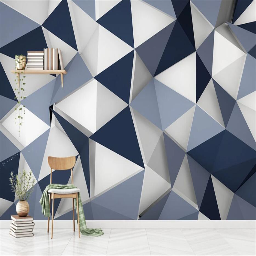 Customized modern three-dimensional background wallpaper papel de parede papier peint geometry wallpaper