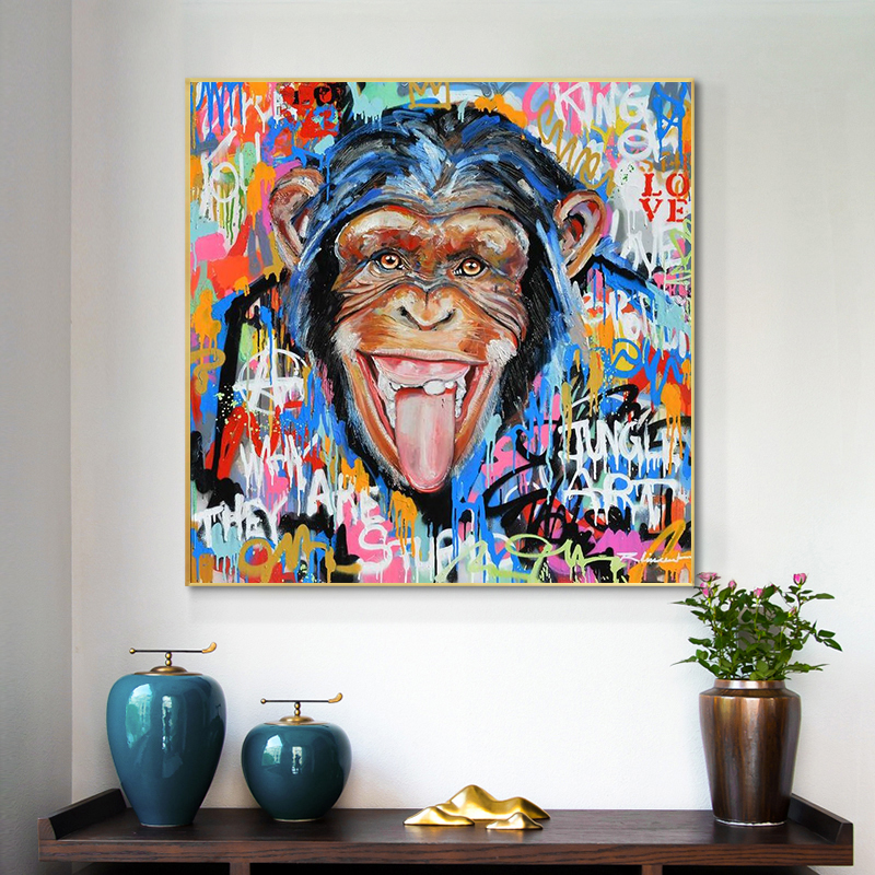 Funny Monkey Pop Street Art Posters And Prints Abstract Animals Graffiti Art Canvas Paintings On the Wall Art Picture Home Decor
Funny Monkey Pop Street Art Posters And Prints Abstract Animals Graffiti Art Canvas Paintings On the Wall Art Picture Home Decor