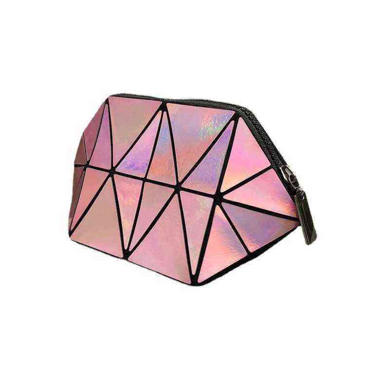 Net red laser Lingge makeup bag female style small portable storage hand change 220518