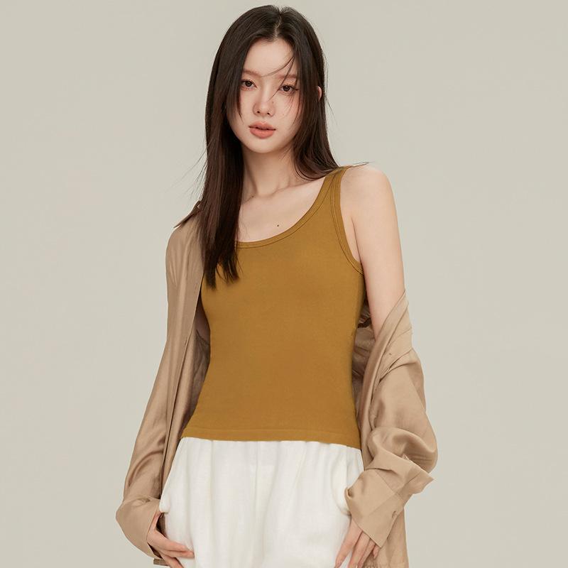 Women's Tanks & Camis Spring And Summer Tops No Steel Ring Cup One-piece Vest Women's Inner Strap Chest Pad Round Neck Solid Color Botto, Black
Women's Tanks & Camis Spring And Summer Tops No Steel Ring Cup One-piece Vest Women's Inner Strap Chest Pad Round Neck Solid Color Botto, Black
