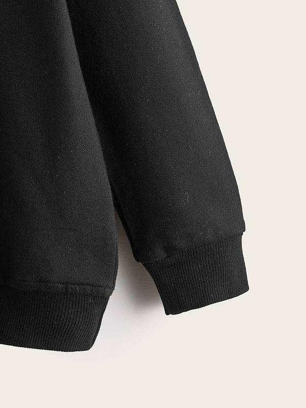 Toddler Boys Slogan & Dinosaur Print Hoodie SHE