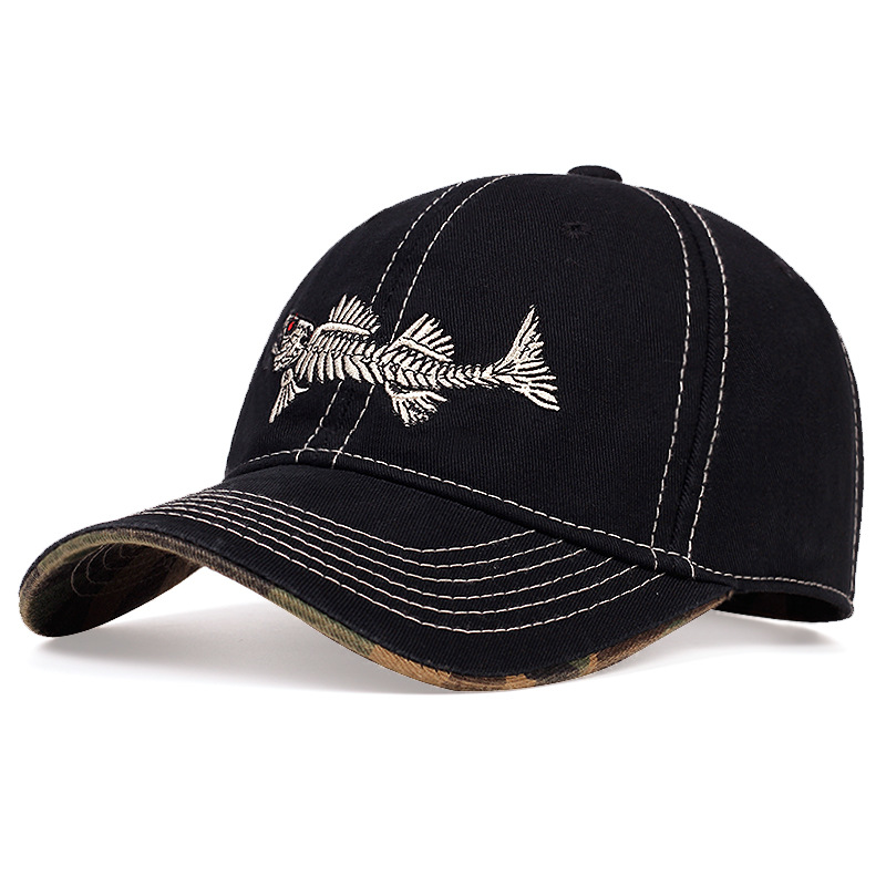 Fishbone Embroidery Baseball Cap Outdoor Sports Cap Sun Hats Peaked Travel Snapback Hat Visor Ball Caps, Khaki
Fishbone Embroidery Baseball Cap Outdoor Sports Cap Sun Hats Peaked Travel Snapback Hat Visor Ball Caps, Khaki