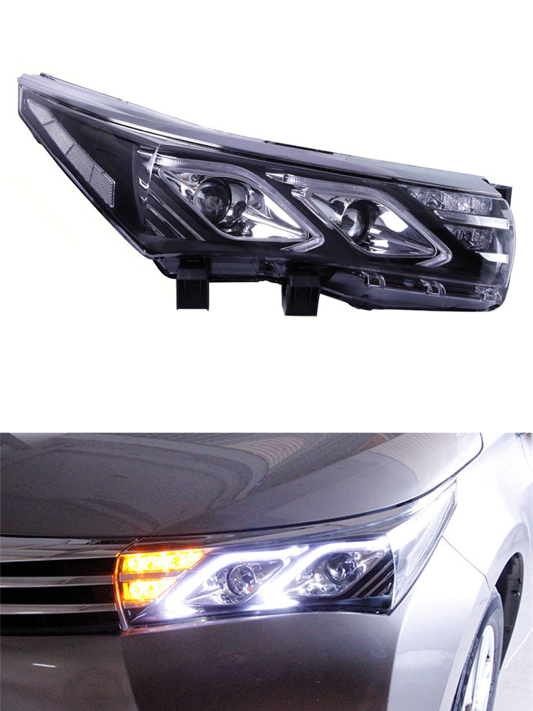 Head Lamp For Corolla 2014-16 Toyota LED Headlights DRL Working Lamp Dynamic Turn Signal Projector Lens Accessories Upgrade