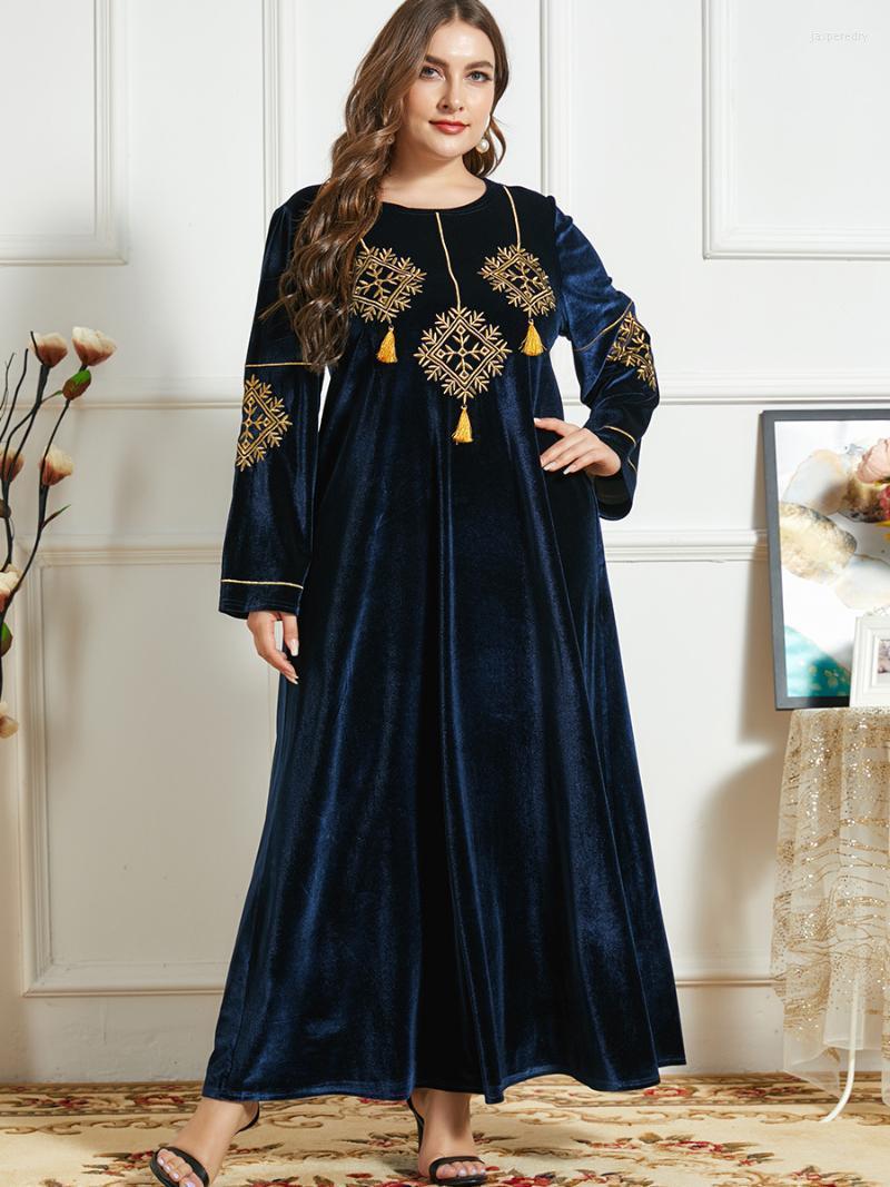 Plus Size Dresses Embroidery Tassel Velvet Dress Women Long Indie Folk Loose Arabic Muslim Ankle-Length Jasp22, Dark blue
Plus Size Dresses Embroidery Tassel Velvet Dress Women Long Indie Folk Loose Arabic Muslim Ankle-Length Jasp22, Dark blue