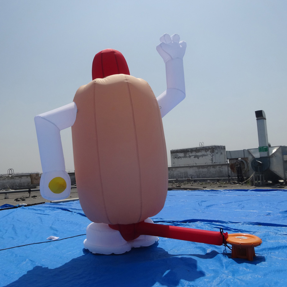 Cute Advertising Inflatable Hot Dog Cartoon,Giant Inflatable Sausage Balloon For Promotion