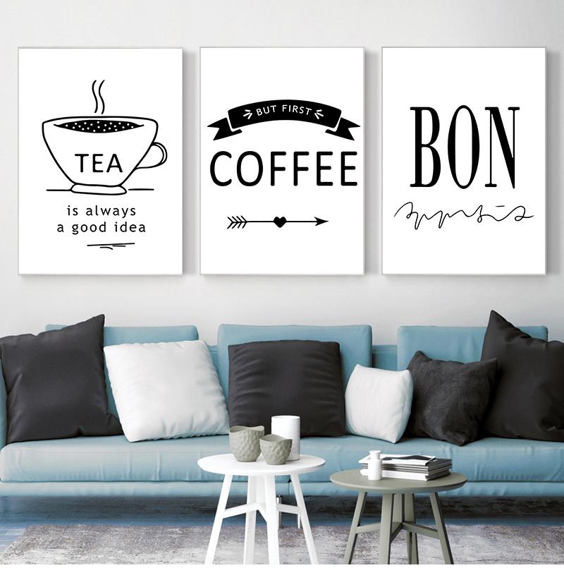 

Paintings Delicious Food Canvas Prints Nordic Poster Coffee Tea Wall Art Painting Quotes Minimalist Pictures Posters Kitchen Decor