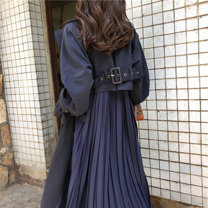 Women' Trench Coats Coat Long Spring Female Fashion Pleated Chiffon Splice Outwear Loose For Women Thin Bery22, Light khaki
Women' Trench Coats Coat Long Spring Female Fashion Pleated Chiffon Splice Outwear Loose For Women Thin Bery22, Light khaki