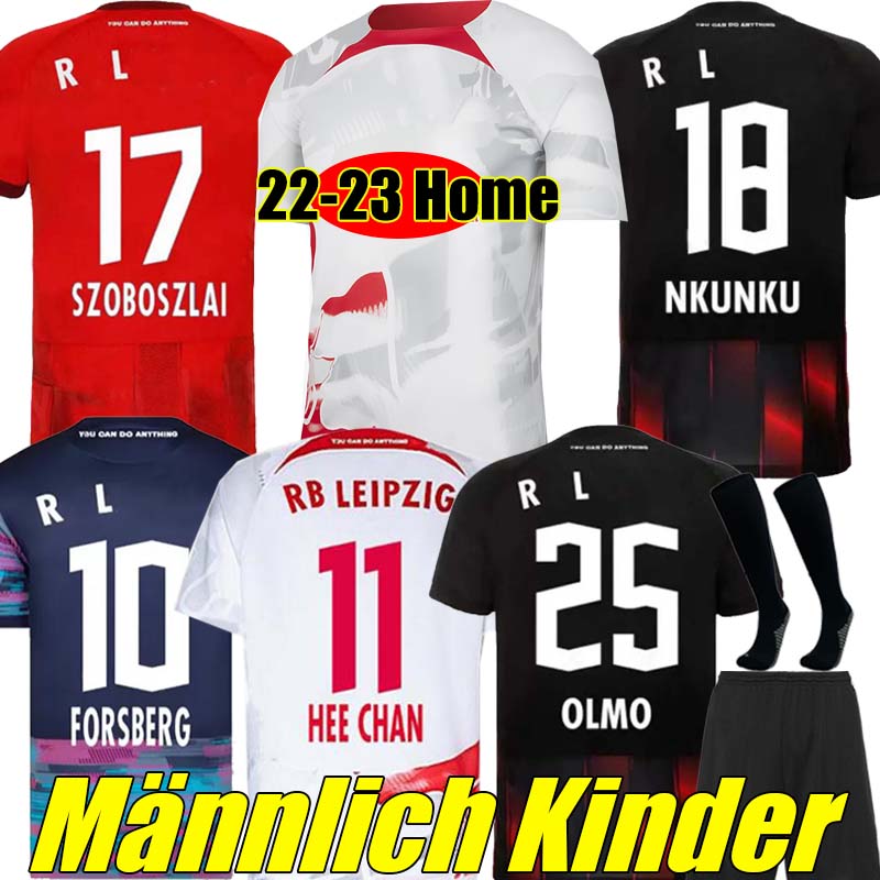 22/23 RBL Soccer Jerseys Leipziges SILVA NKUNKU SZOBOSZLAI POULSEN 2022 2023 ANGELINO ADAMS OLMO KLUIVERT HAIDARA LAIMER MORIBA Men Kids Kits sock Full sets, 22-23 home kit
22/23 RBL Soccer Jerseys Leipziges SILVA NKUNKU SZOBOSZLAI POULSEN 2022 2023 ANGELINO ADAMS OLMO KLUIVERT HAIDARA LAIMER MORIBA Men Kids Kits sock Full sets, 22-23 home kit