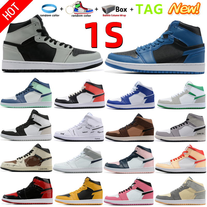 New 1s Men Women Basketball Shoes 1 Patent Bred Bubble Gum Shadow 2.0 Pollen Light Bone Stage Haze Dark Chocolate Schematic Smoke Gray Blue Mint Trainer Sports Sneakers, Shoebox
New 1s Men Women Basketball Shoes 1 Patent Bred Bubble Gum Shadow 2.0 Pollen Light Bone Stage Haze Dark Chocolate Schematic Smoke Gray Blue Mint Trainer Sports Sneakers, Shoebox