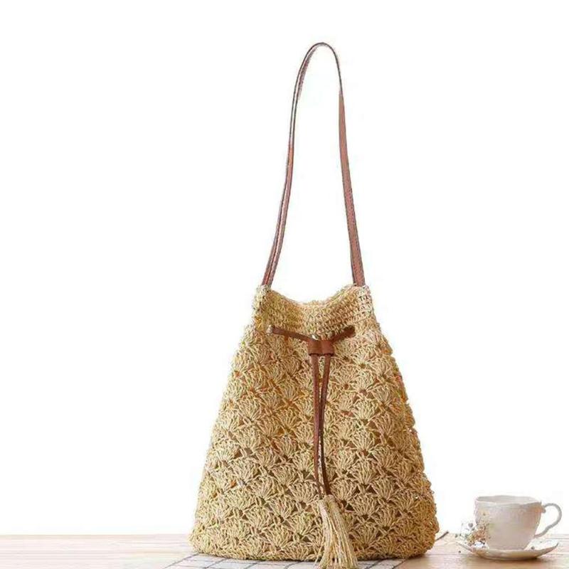 Evening Bags Casual Single Shoulder Beach Bag Cross-Body Crochet Straw Hand Woven Women Handbag Tassel For Travel Outdoor Messenger
Evening Bags Casual Single Shoulder Beach Bag Cross-Body Crochet Straw Hand Woven Women Handbag Tassel For Travel Outdoor Messenger