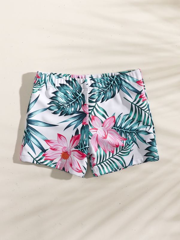 Baby boys' tropical pattern swimming trunks SHE