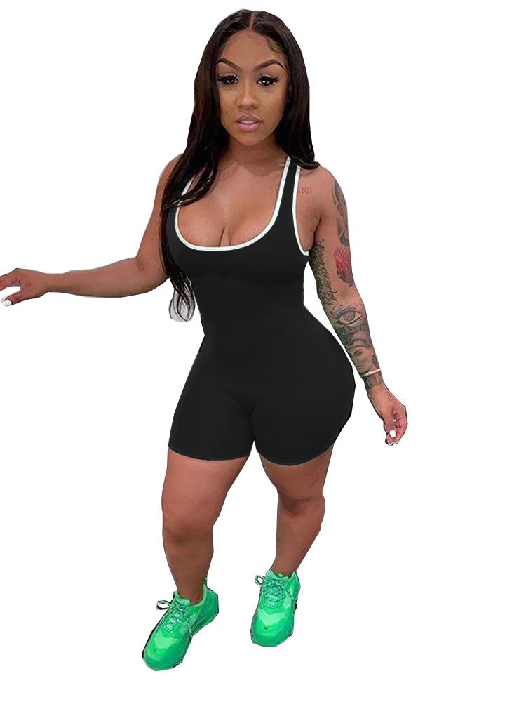 Women' Jumpsuits & Rompers Women Sleeveless Playsuit Sport Fitness Workout Backless Seamless Solid Skinny Suits Breathable Shorts Running, Black
Women' Jumpsuits & Rompers Women Sleeveless Playsuit Sport Fitness Workout Backless Seamless Solid Skinny Suits Breathable Shorts Running, Black