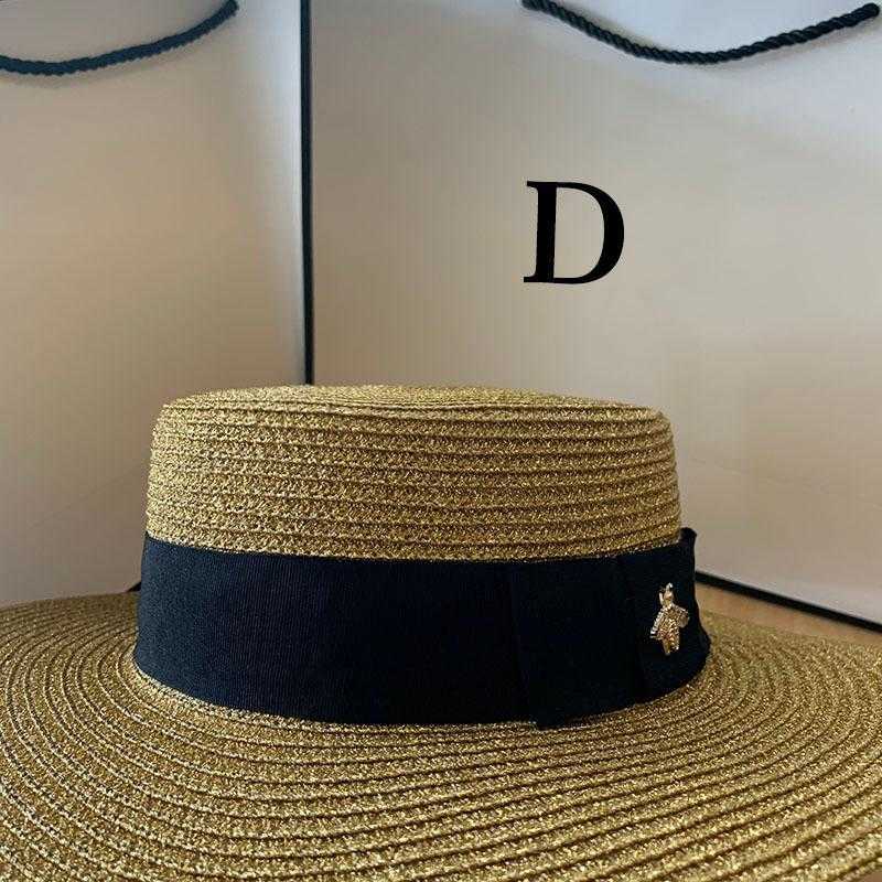 Ladies Sun Hats Small Bee Straw Hat European And American Retro Gold Braided Female Sunshade Flat Cap Visors Wide Brim
Ladies Sun Hats Small Bee Straw Hat European And American Retro Gold Braided Female Sunshade Flat Cap Visors Wide Brim