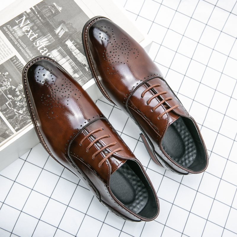 Men Shoes Pu Low Heel Lace Up Solid Color Hollow Decoration Breathable Non Slip Fashion Business Dress Shoes HM522, Clear
Men Shoes Pu Low Heel Lace Up Solid Color Hollow Decoration Breathable Non Slip Fashion Business Dress Shoes HM522, Clear