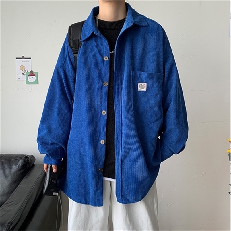 Hybskr Corduroy Long Sleeve Men Shirts Autumn Korean Style Shirt Woman Fashion Casual Oversize Shirt Printed Clothing 220401, Black
Hybskr Corduroy Long Sleeve Men Shirts Autumn Korean Style Shirt Woman Fashion Casual Oversize Shirt Printed Clothing 220401, Black