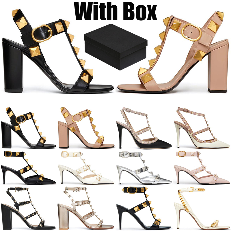 With Box designer heels womens luxury dress shoes high Glitter Rivets triple black nude Pink white Patent leather suede fashion party wedding shoe size 35-42 classic, 21
With Box designer heels womens luxury dress shoes high Glitter Rivets triple black nude Pink white Patent leather suede fashion party wedding shoe size 35-42 classic, 21
