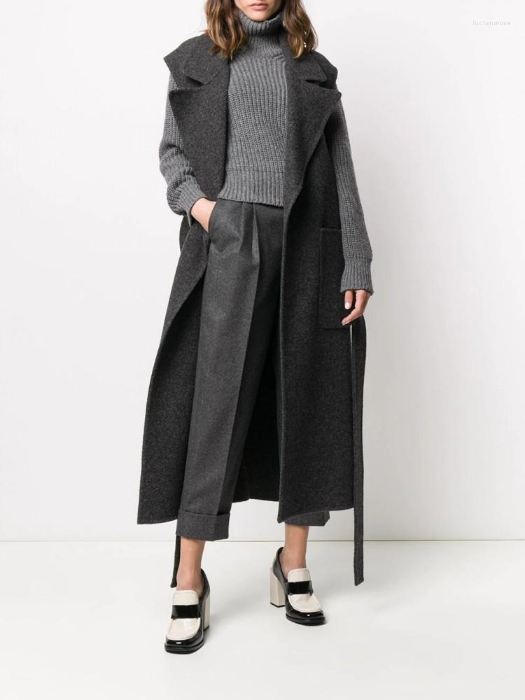 Women' Vests Woolen Waistcoat For Women Big Turn-down Collar Deep Gray Winter Coat 2022 X-long Brief Side Split Wool Vest Sleeveless Luci22, Dark grey
Women' Vests Woolen Waistcoat For Women Big Turn-down Collar Deep Gray Winter Coat 2022 X-long Brief Side Split Wool Vest Sleeveless Luci22, Dark grey