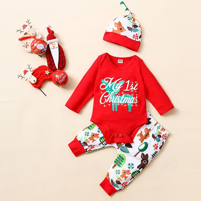 Clothing Sets Christmas Print Born Kids Baby Girls Boys Outfits Clothes 3Pcs Romper+Pants+Hat Set Winter Warm Boy, Red
Clothing Sets Christmas Print Born Kids Baby Girls Boys Outfits Clothes 3Pcs Romper+Pants+Hat Set Winter Warm Boy, Red