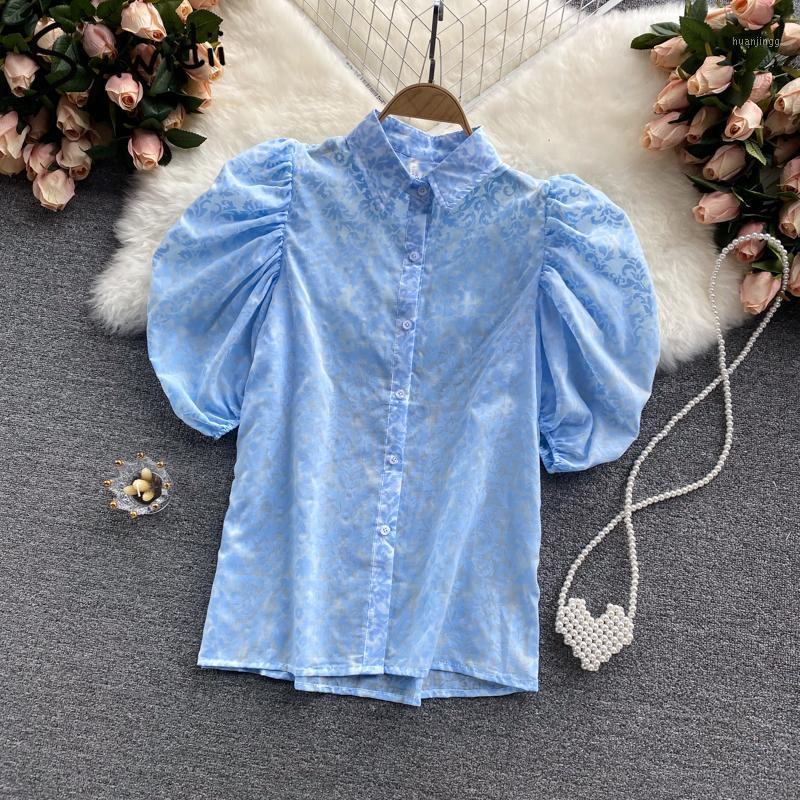 Women's Blouses & Shirts Syiwidii Vintage Womens Summer 2022 Korean Fashion Button Up Turn-down Collar Short Puff Sleeve White Blue Pink
Women's Blouses & Shirts Syiwidii Vintage Womens Summer 2022 Korean Fashion Button Up Turn-down Collar Short Puff Sleeve White Blue Pink