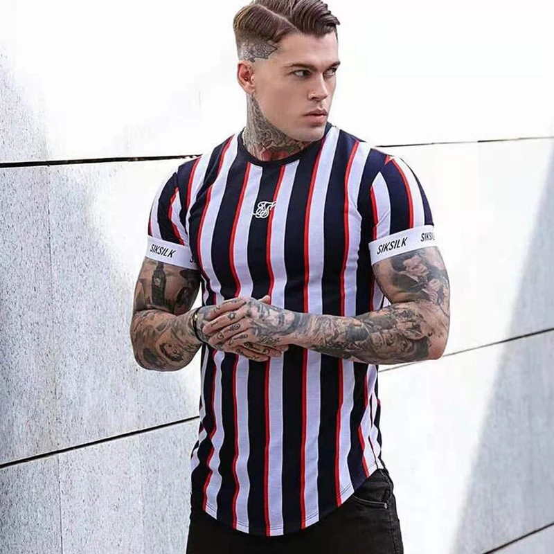 Sik Silk T Shirt Summer Short Sleeve Compression Tshirt Mesh Tops Tee Male Clothing Casual Fashion Tshirts Men 220629