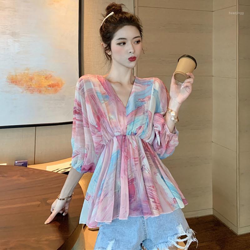 JuneLove Spring Women Boho Print Lantern Half Sleeve Blouse Shirts Sweet Lady V-neck Elegant Chiffon Female Ruffles Tops Women's Blouses &, Pink
JuneLove Spring Women Boho Print Lantern Half Sleeve Blouse Shirts Sweet Lady V-neck Elegant Chiffon Female Ruffles Tops Women's Blouses &, Pink