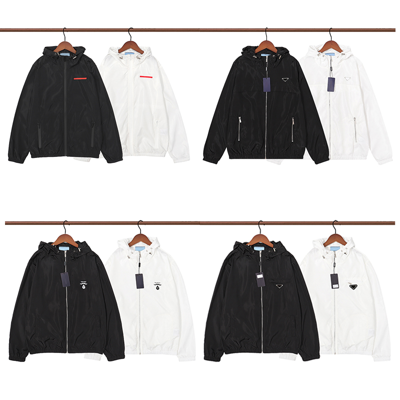 Designer P Mens hooded Jackets Triangle Badge Logo Women's Sunscreen Jacket Men's Outerwear Coats Clothing, Customize
Designer P Mens hooded Jackets Triangle Badge Logo Women's Sunscreen Jacket Men's Outerwear Coats Clothing, Customize