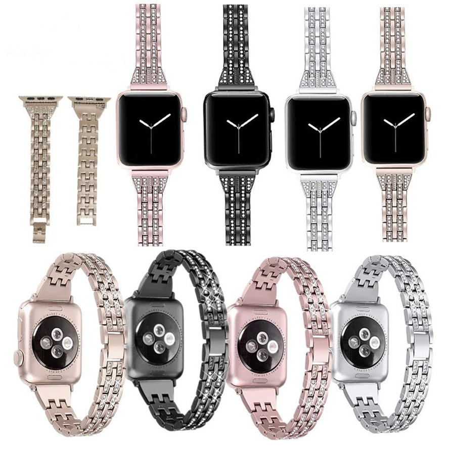 Five bead Slim Chain Diamonds Women Steel Band Link Bracelet Straps Fit iWatch Series 7 6 SE 5 4 3 For Apple Watch 41 42 44 45mm Wristband
Five bead Slim Chain Diamonds Women Steel Band Link Bracelet Straps Fit iWatch Series 7 6 SE 5 4 3 For Apple Watch 41 42 44 45mm Wristband