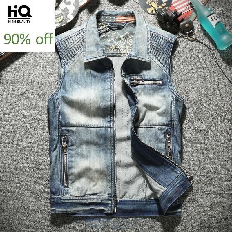 Men' Vests 2022 Men Fashion Biker Motorcycle Sleeveless Denim Jacket Punk Style Zipper Cowboy Vest Male Summer Casual Outerwear -3XL Stra2, Vintage blue
Men' Vests 2022 Men Fashion Biker Motorcycle Sleeveless Denim Jacket Punk Style Zipper Cowboy Vest Male Summer Casual Outerwear -3XL Stra2, Vintage blue