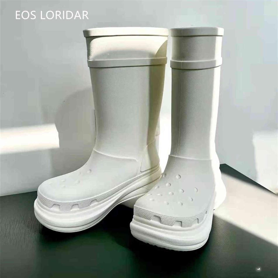 21AW Luxury Design High Platform Rain Boots Big Head Thick Bottom Non-slip Ankle Boots Jelly Color All-match Long Boots Outdoor H1194x, As picture
21AW Luxury Design High Platform Rain Boots Big Head Thick Bottom Non-slip Ankle Boots Jelly Color All-match Long Boots Outdoor H1194x, As picture