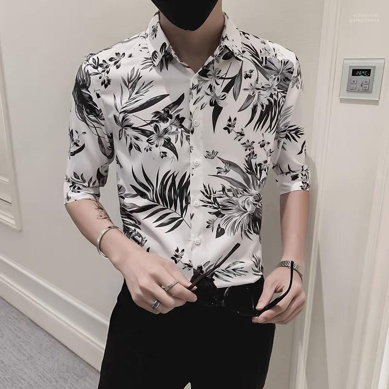 Men's Casual Shirts British Style Men Spring Summer Three Quarter Sleeve Slim Fit Tops Shirt Male Printed Fashion L171Men's Eldd22, Black
Men's Casual Shirts British Style Men Spring Summer Three Quarter Sleeve Slim Fit Tops Shirt Male Printed Fashion L171Men's Eldd22, Black