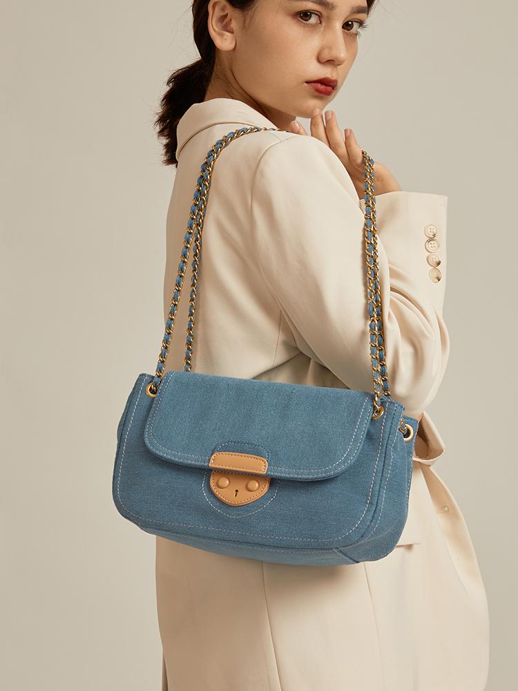 Evening Bags Fashion Chain High Quality Blue Denim Women Casual Designer Shoulder Bag Female Crossbody Handbags
Evening Bags Fashion Chain High Quality Blue Denim Women Casual Designer Shoulder Bag Female Crossbody Handbags
