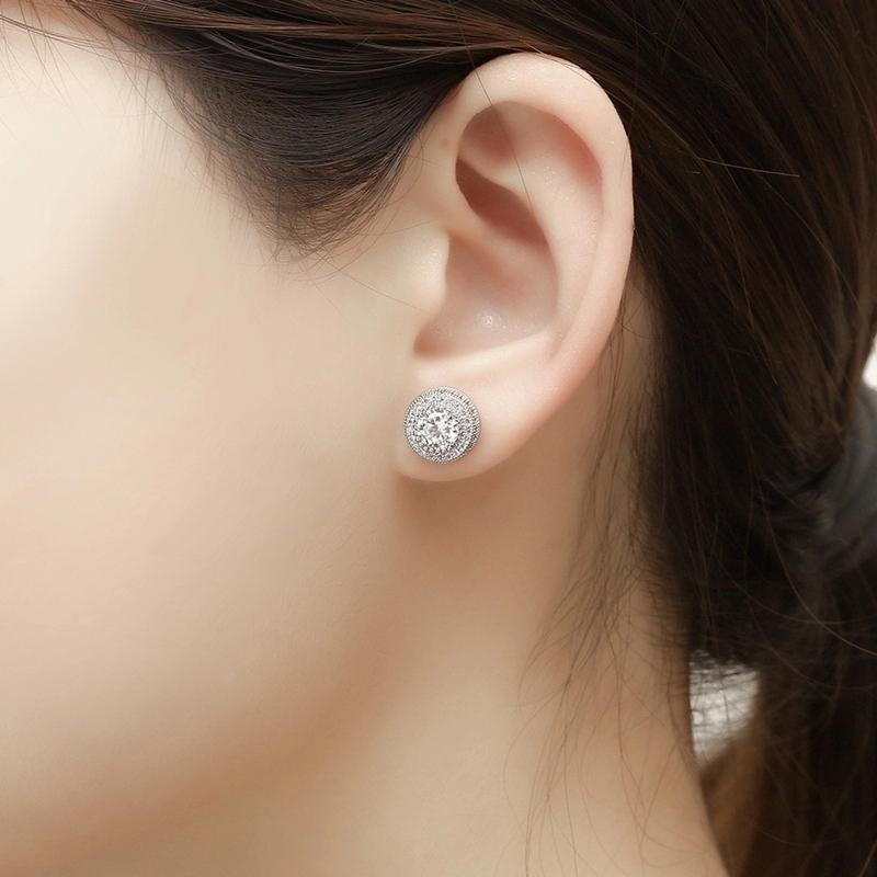 Men's Chilled Moissanite Earrings - Pure Silver Hip Hop Jewelry