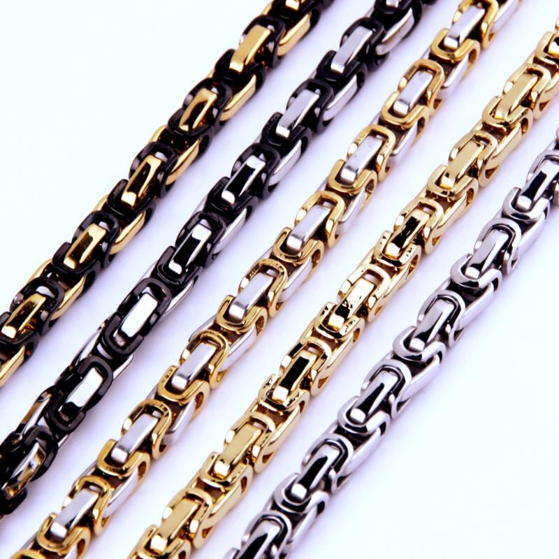 Chains 7-40inch 5/6/8mm Mens Womens Necklace 316L Stainless Steel Multiple Color Choose Byzantine Box Chain TopChains
Chains 7-40inch 5/6/8mm Mens Womens Necklace 316L Stainless Steel Multiple Color Choose Byzantine Box Chain TopChains