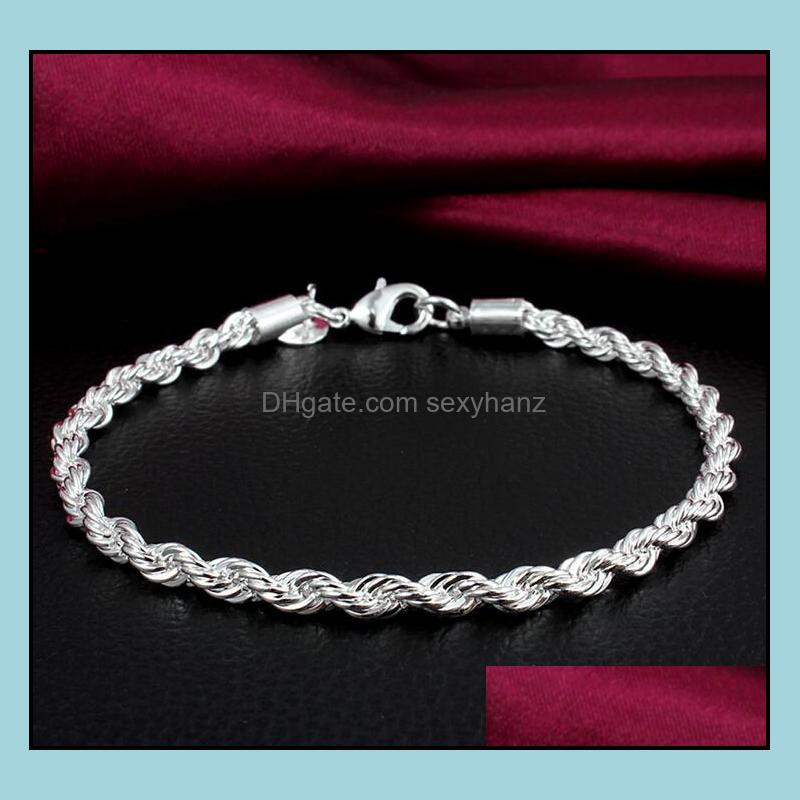 Link Chain Bracelets Jewelry Sier Charm Bracelet Rope Link Cuff For Women Girl Men Party Fashion Wholesale Ship 0035Ydh Drop Delivery 2021
Link Chain Bracelets Jewelry Sier Charm Bracelet Rope Link Cuff For Women Girl Men Party Fashion Wholesale Ship 0035Ydh Drop Delivery 2021