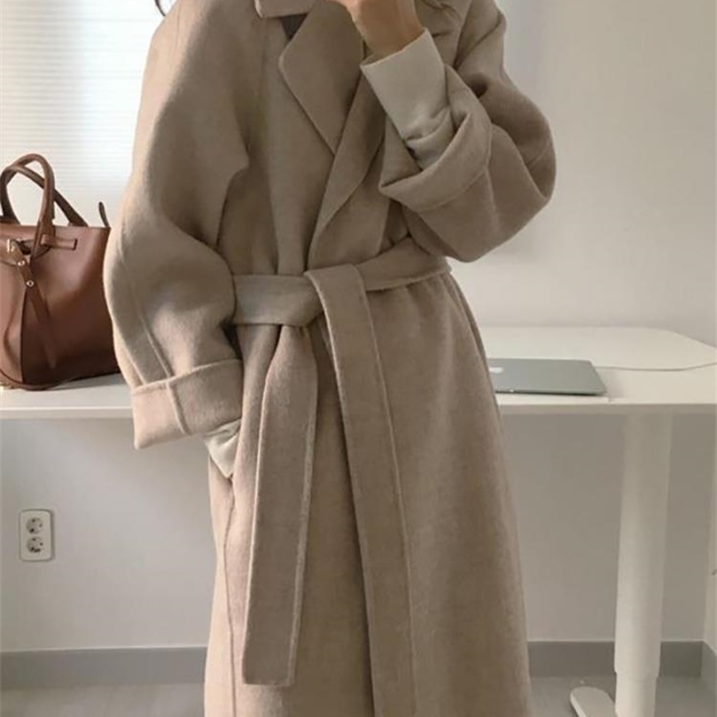 Aachoae Women Elegant Long Wool Coat With Belt Solid Color Long Sleeve Chic Outerwear Ladies Drop Shoulder Overcoat 220812, Light gray
Aachoae Women Elegant Long Wool Coat With Belt Solid Color Long Sleeve Chic Outerwear Ladies Drop Shoulder Overcoat 220812, Light gray