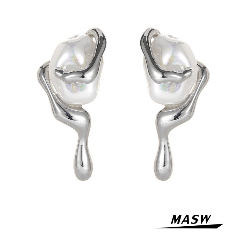 Stud MASW Original Jewelry Geometric Earrings Style Metal Brass Silvery Plating White Pearls For Women Party Gifts
Stud MASW Original Jewelry Geometric Earrings Style Metal Brass Silvery Plating White Pearls For Women Party Gifts