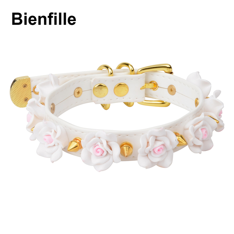 Handmade Pastel Goth Spiked Choker Cool Fetish Floral Spikes Collar BDSM-Gear Harajuku Kawaii Rose Flower Slave Choker Necklace 220817