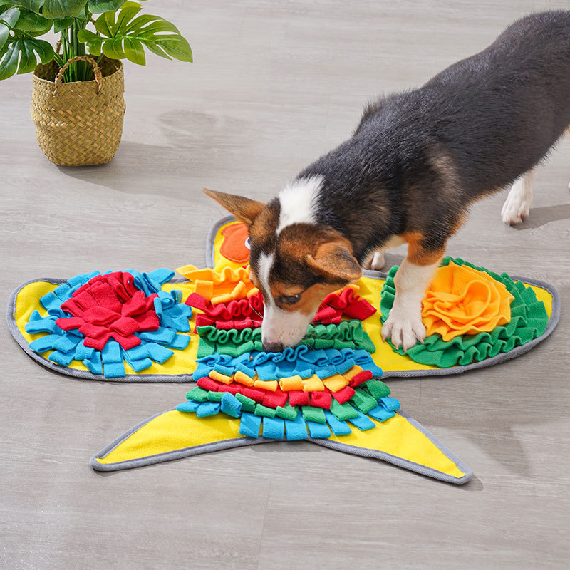 

Dog Toys Chews Pet Sniffing Mat Puzzle Snack Feeding Boring Interactive Game Training Blanket Snuffle Pad