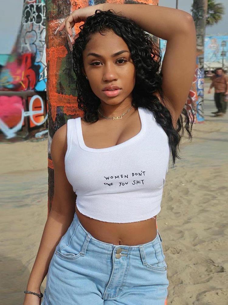 Women's Tanks & Camis Sifreyr Sleeveless Ribbed Y2K Crop Top Women White Harajuku Letter Embroidery Tank Fashion Sexy Streetwear Basic Casua, Black
Women's Tanks & Camis Sifreyr Sleeveless Ribbed Y2K Crop Top Women White Harajuku Letter Embroidery Tank Fashion Sexy Streetwear Basic Casua, Black