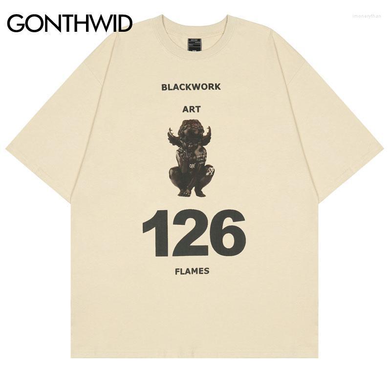 Men's T-Shirts Hip Hop Oversized T-Shirt Streetwear Harajuku Angel Letter Print Tshirts Mens Summer Short Sleeve Cotton Shirt 2022 Loose Tee, Khaki
Men's T-Shirts Hip Hop Oversized T-Shirt Streetwear Harajuku Angel Letter Print Tshirts Mens Summer Short Sleeve Cotton Shirt 2022 Loose Tee, Khaki