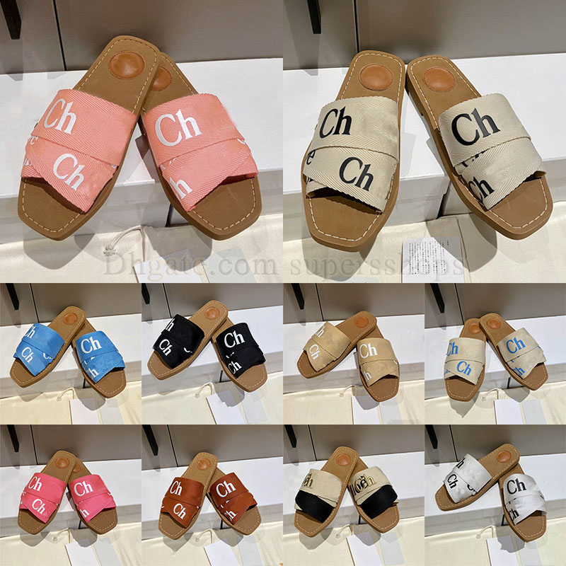 Designer Ch Slippers Womens Woody Flat Mule Sandals Top Qualitys Canvas Foams Runner Sliders, Watermalen
Designer Ch Slippers Womens Woody Flat Mule Sandals Top Qualitys Canvas Foams Runner Sliders, Watermalen