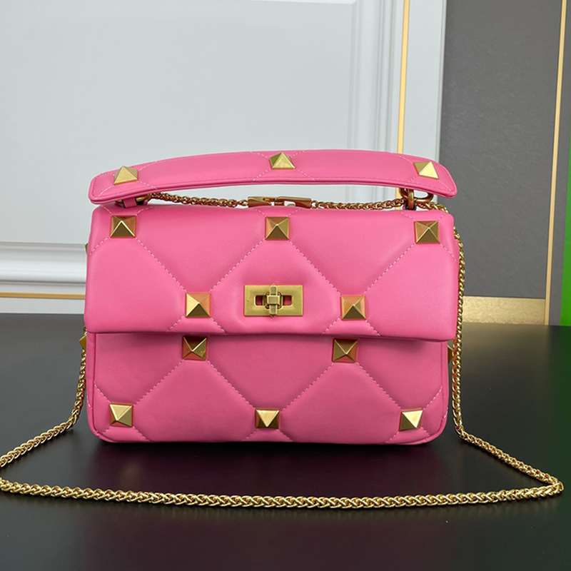 Stud Crossbody Shoulder Bags Chain Handbags Purse Genuine Leather Rivet Solid Color Flap Messenger Bag Detachable Chain Fashion Letter Two Size Multiple Colors
Stud Crossbody Shoulder Bags Chain Handbags Purse Genuine Leather Rivet Solid Color Flap Messenger Bag Detachable Chain Fashion Letter Two Size Multiple Colors