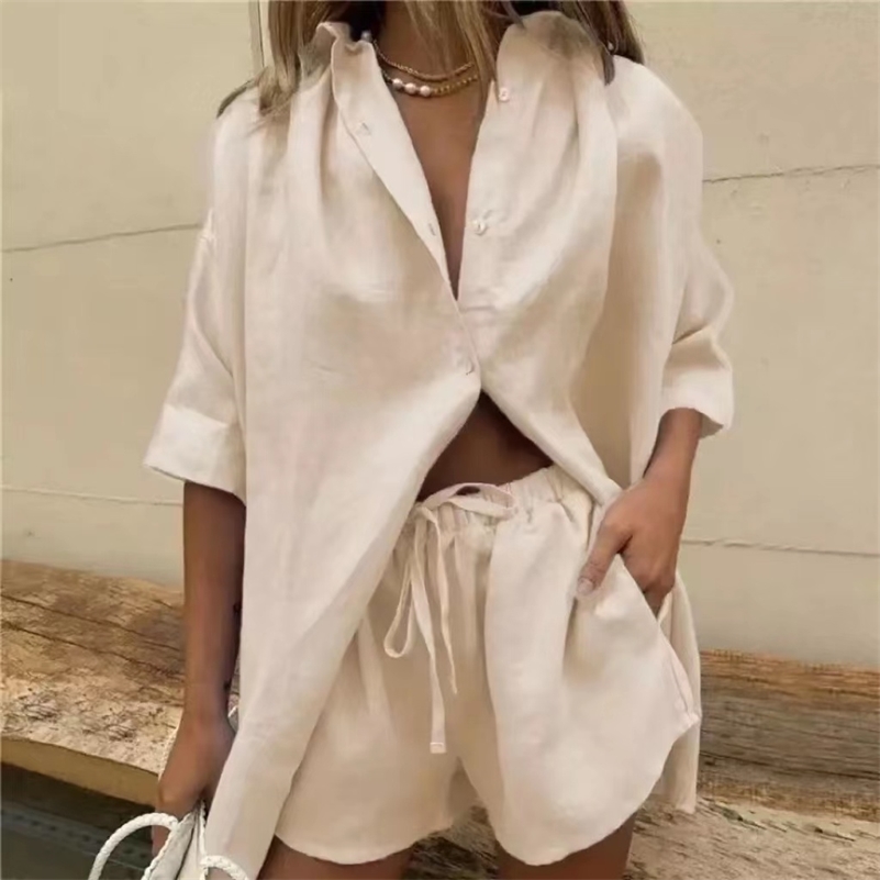 Casual Womem Lounge Wear Summer Solid Tracksuit Two Piece Set Short Sleeve Shirt Tops And Drawstring Shorts Suit 220611, Green
Casual Womem Lounge Wear Summer Solid Tracksuit Two Piece Set Short Sleeve Shirt Tops And Drawstring Shorts Suit 220611, Green