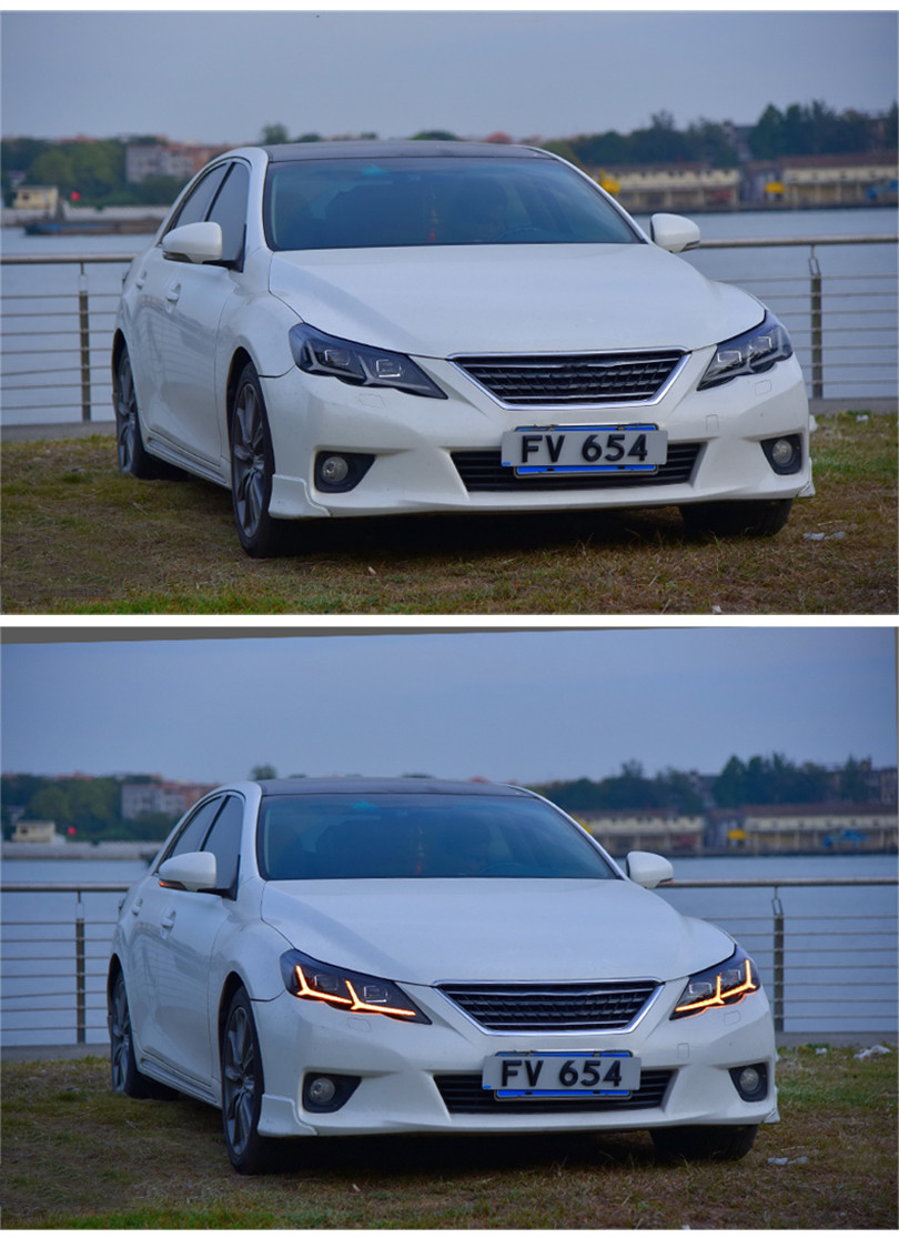 Car Lamp For Toyota Mark X LED Headlight 2010-2013 Reiz LED Dynamic Turn Signal Front Lights High Beam Daytime Running Light