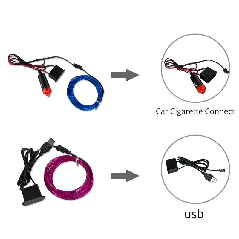 2025 new Other Interior Accessories Ambient Lamp RGB Car LED Neon Cold Light Auto Atmosphere Refit Decoration Strips Shine Usb LighterDri182