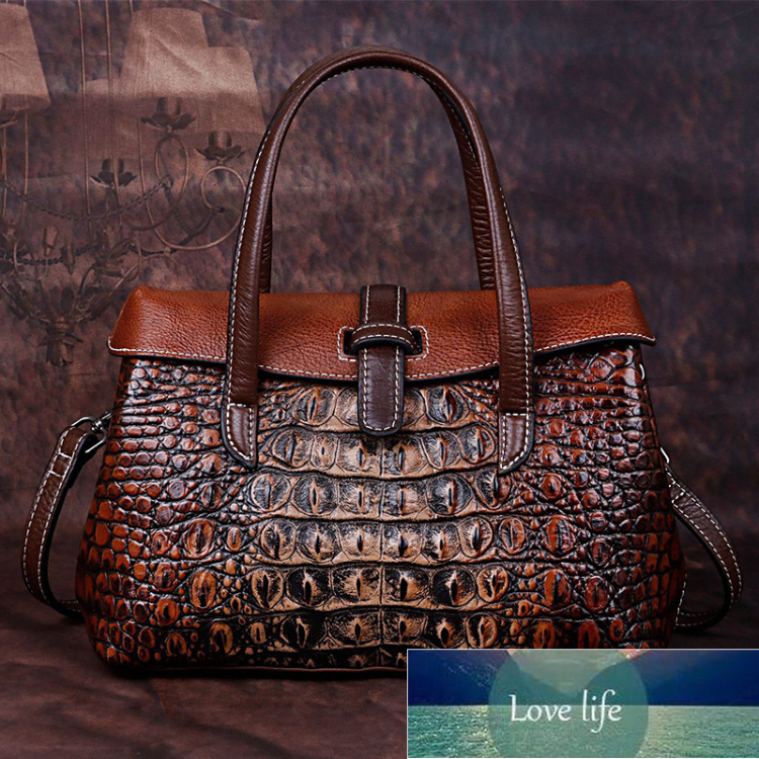 Retro Shoulder bags Messenger Evening Bag New Women's First Layer Cowhide Embossed Crocodile Pattern Handbag, As pic
Retro Shoulder bags Messenger Evening Bag New Women's First Layer Cowhide Embossed Crocodile Pattern Handbag, As pic