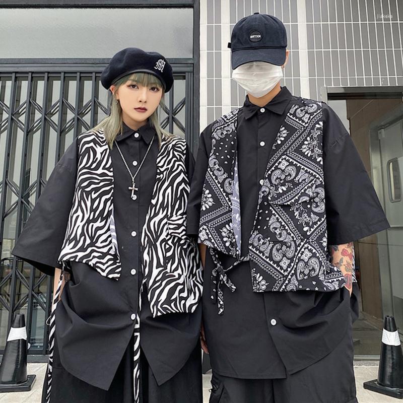 Men's Dress Shirts Chic Fake 2 Piece Men Summer Blouse Printing Short Sleeve Button Shirt Beach Casual Holiday Boy Ins Japanese Dark Hip Hop, Striped
Men's Dress Shirts Chic Fake 2 Piece Men Summer Blouse Printing Short Sleeve Button Shirt Beach Casual Holiday Boy Ins Japanese Dark Hip Hop, Striped