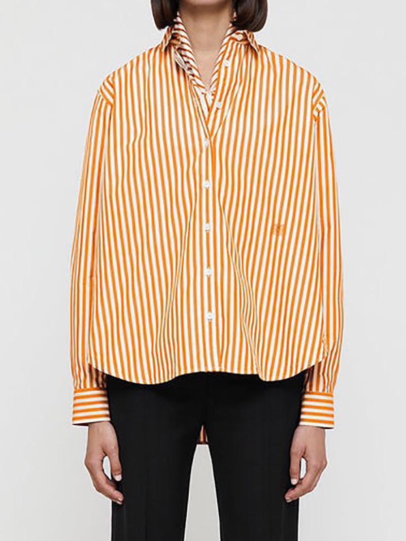 Women's Blouses & Shirts Letter Stripe Embroidery Women Shirt Turndown Collar Long Sleeve Buttons Female Tops Casual Comfortable Lady Blouse, Orange white striped
Women's Blouses & Shirts Letter Stripe Embroidery Women Shirt Turndown Collar Long Sleeve Buttons Female Tops Casual Comfortable Lady Blouse, Orange white striped